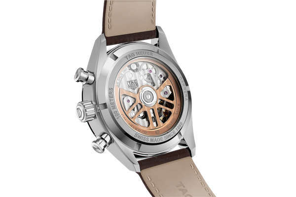 Gents TAG Heuer Carrera Stainless Steel 42mm Case Brown Alligator Strap model CBN2013.FC6483