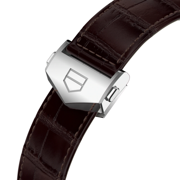 Gents TAG Heuer Carrera Stainless Steel 42mm Case Brown Alligator Strap model CBN2013.FC6483