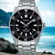 Gent's Seiko Prospex 1965 Heritage Divers 300m Automatic Watch. The 40mm case and bracelet are stainless steel. The bezel and dial are black. The glass is sapphire crystal. The watch has a date function and is 300m water resistant. The movement is automatic