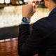 Gent's Seiko Presage Cocktail Time 40.5mm Stainless Steel Case and Bracelet Blue Dial See-Through Case Back Date Automatic Watch.