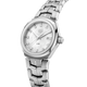 Ladies TAG Heuer Link 32mm Quartz Watch. The case and bracelet are stainless steel, the dial white mother-of-pearl and the glass is sapphire crystal.