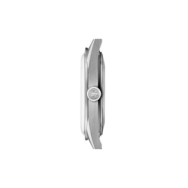  Stainless Steel 39mm Case and Bracelet  Black Dial with Dauphine Hands Sapphire Crystal Glass See-Through Case Back Date Automatic Powermatic 80 Watch. Model T157.407.11.051.00