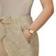 Ladies' Tissot Desir Quartz Watch.&nbsp;

Model number: T1520102211600

Availability: in stock

Yellow Gold PVD on Stainless Steel &nbsp;28mm Case and Bracelet Mother-of-Pearl Dial with a Sparkly Inner Rim Gold Coloured Roman Numerals Indexes and Hands Sapphire Crystal Glass Quartz Watch.&nbsp;