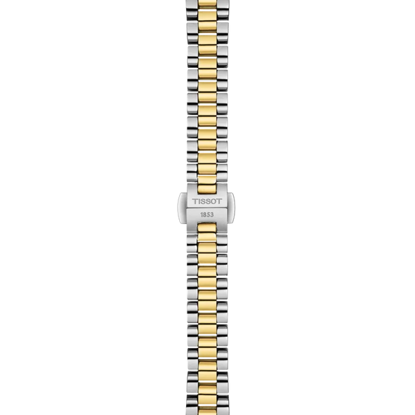 Ladies' Tissot Desir Quartz Watch.&nbsp;

Model number: T1520102211600

Availability: in stock

Yellow Gold PVD on Stainless Steel &nbsp;28mm Case and Bracelet Mother-of-Pearl Dial with a Sparkly Inner Rim Gold Coloured Roman Numerals Indexes and Hands Sapphire Crystal Glass Quartz Watch.&nbsp;