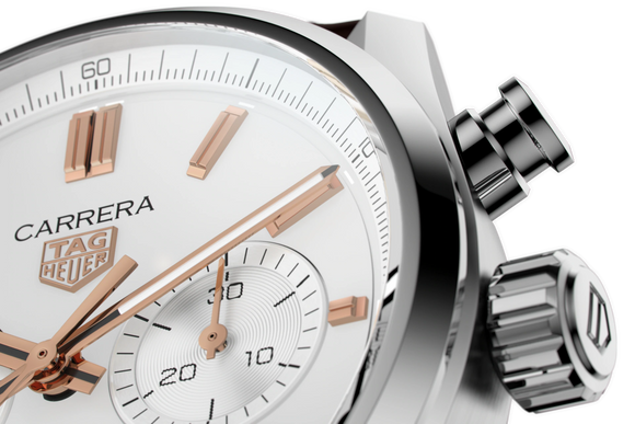 Gents TAG Heuer Carrera Stainless Steel 42mm Case Brown Alligator Strap model CBN2013.FC6483