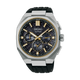 Seiko Astron watch with black and gold details on a white background