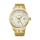 Gent's Seiko Presage Cocktail Time GMT Automatic Watch.&nbsp;

Model number : HCB004J

Availability: in stock

The 40.5mm case is yellow gold PVD on stainless steel. The radial-patterned dial is white with gold coloured hands and indexes. The watch has a GMT hand for setting on a second time zone, 24-hour indicators and a date function. The watch has a see-through case back. The movement is automatic.