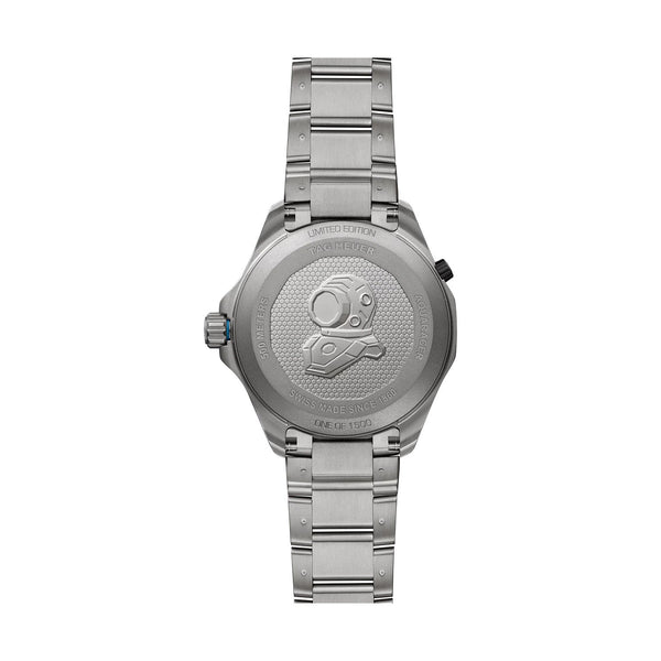 Silver watch with brand logo on a white background 