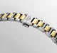 Ladies' Longines Conquest Quartz Watch.
Model Number: L33503127
The 30mm case and bracelet are bicolour: stainless steel with a yellow gold PVD bezel and middle bracelet links. The dial is white with gold coloured hands and indexes. The glass is sapphire crystal. The watch has a date function and is 100m water resistant. The movement is quartz.