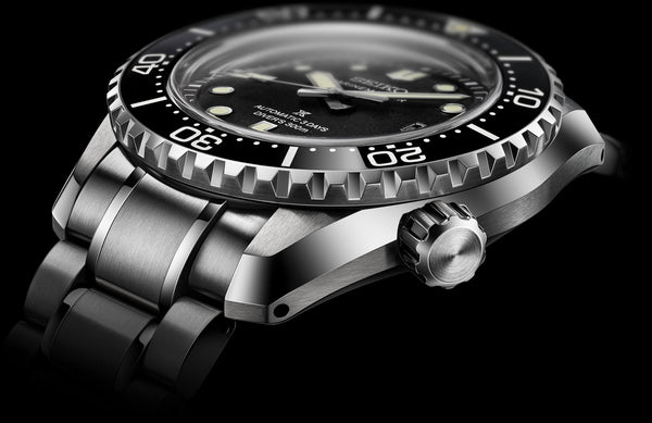 Gent's Seiko Prospex Marinemaster 1968 Heritage Diver's 300m Watch.

The 42.6mm case and bracelet are stainless steel with a black ceramic bezel. The dial is black with a textured finish. The glass is sapphire crystal. The watch has a date function and is 300 metres water resistant. The movement is an automatic calibre 8L45 with a 3-day power reserve. Presented in a special box.&nbsp;

Model number: HBF001J

Availability: in stock 