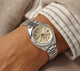 Ladies' Seiko 5 Sports SNXS Series Automatic Watch.
Model number: SRE023K
32mm Stainless Steel Case and Bracelet Champagne Coloured Dial Day/Date Function 100m Water Resistant Automatic Watch.
