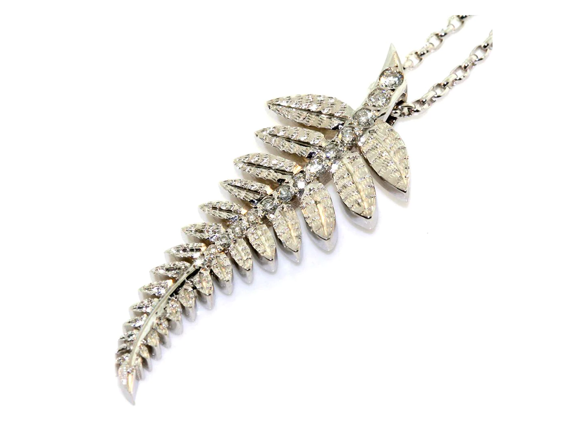 Silver best sale fern pendant