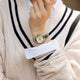 Ladies' Seiko 5 Sports SNXS Series Automatic Watch.
Model number: SRE023K
32mm Stainless Steel Case and Bracelet Champagne Coloured Dial Day/Date Function 100m Water Resistant Automatic Watch.
