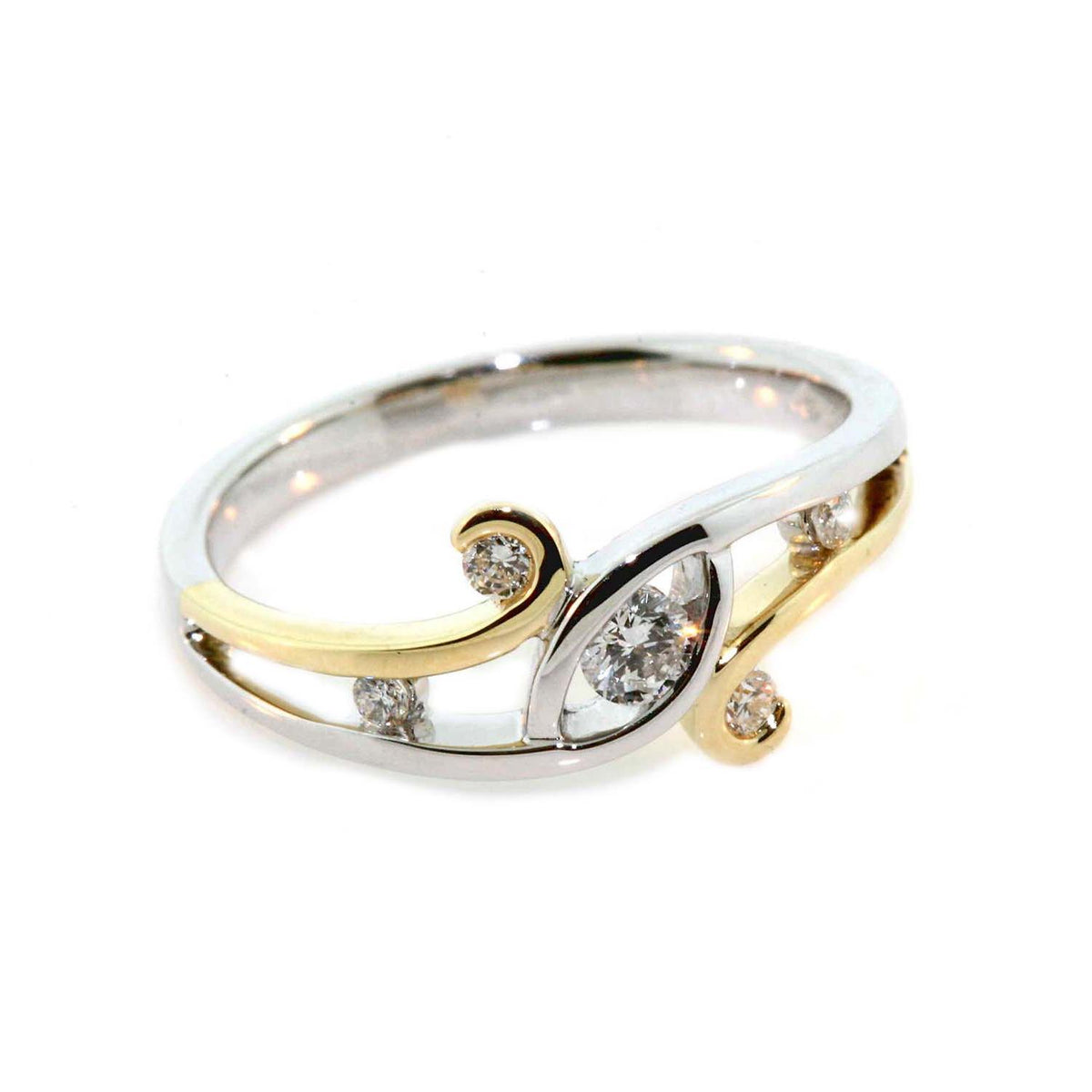 Bicolour Diamond Ring – David Keefe