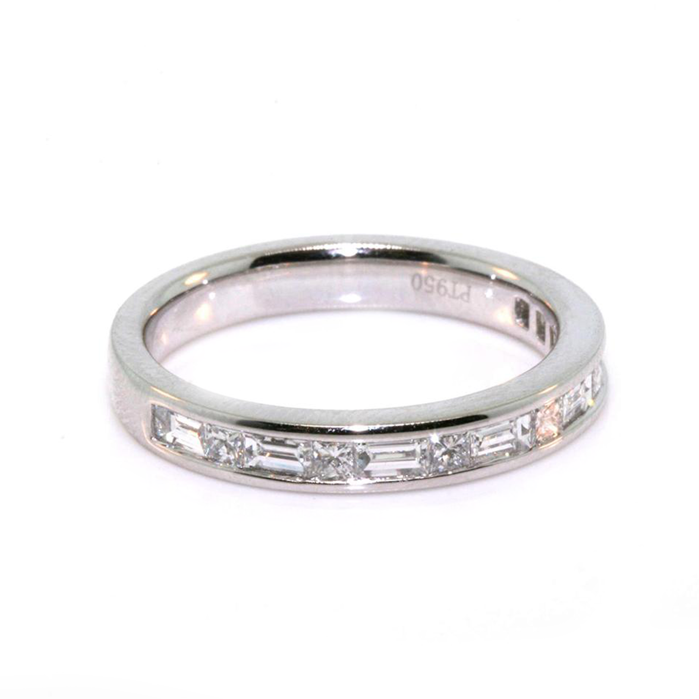 Princess cut and baguette 2025 wedding bands