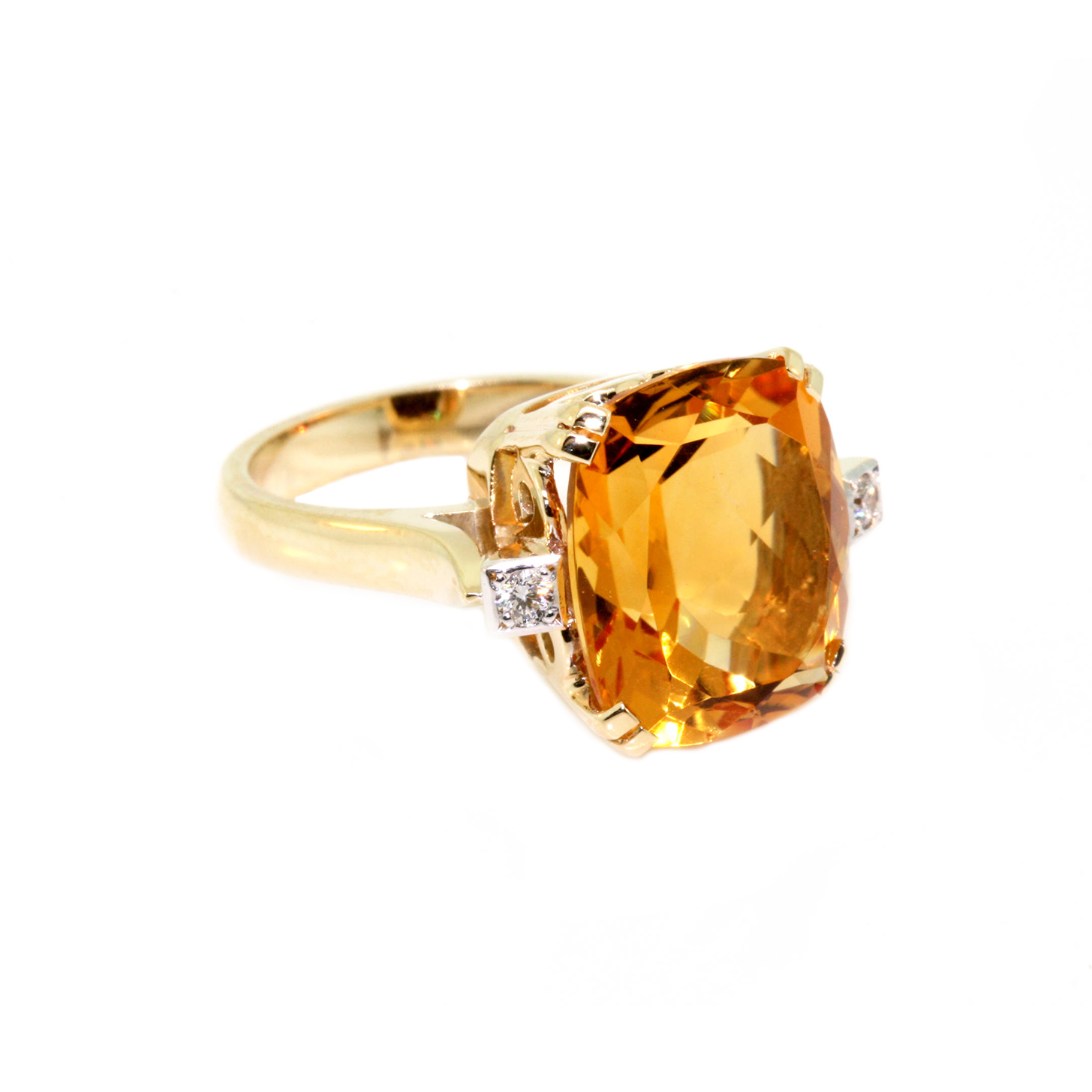 Citrine and best sale diamond